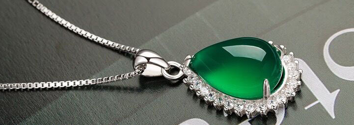 Vintage Agate Sterling Necklace