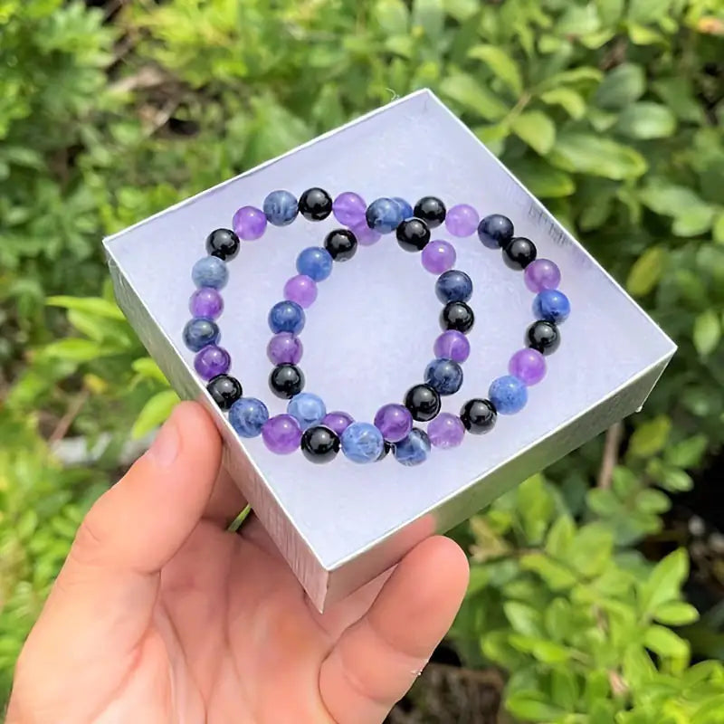 Natural Purple Beaded Healing Bracelet