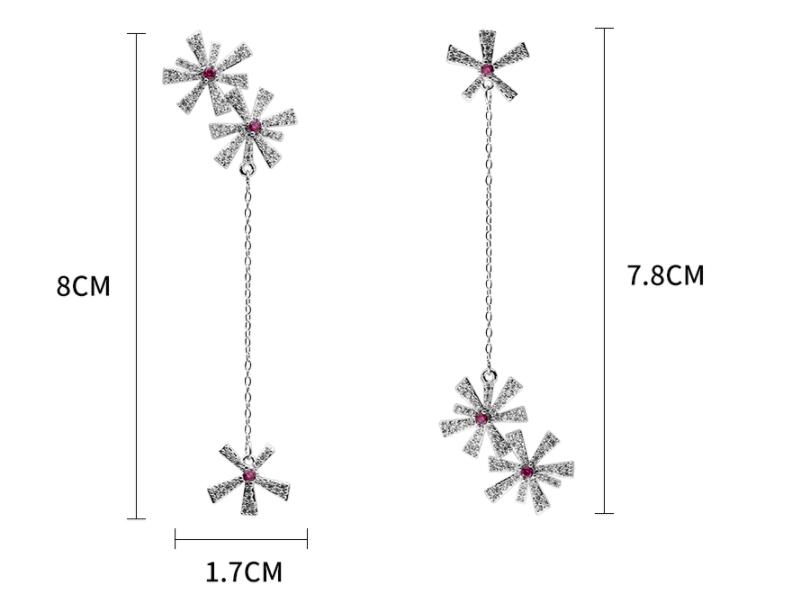 Silver Snowflake Drop Dazzlers