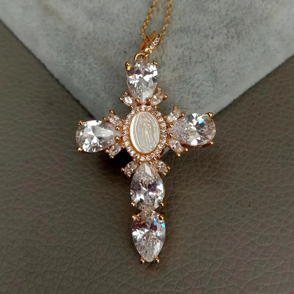Devotional Mary Cross Pendant