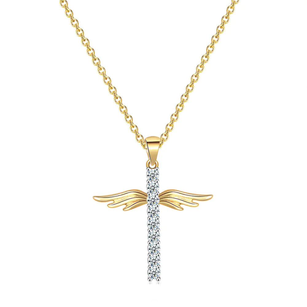 Celestial Cross Zirconia Necklace