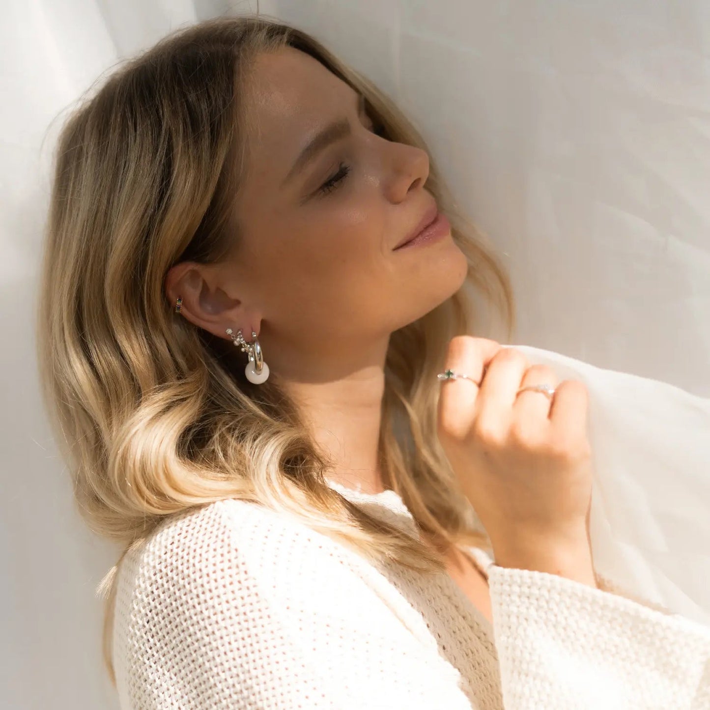 ELIZA STUDS - Silver Whisper