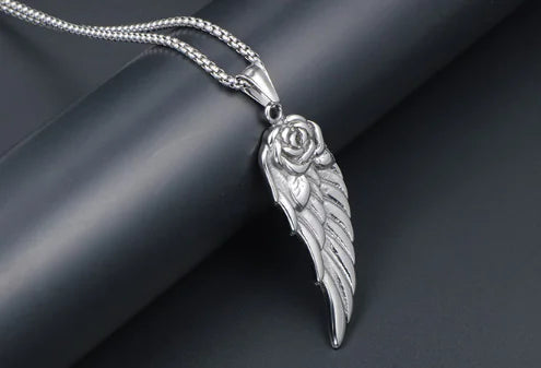 Celestial Wings Silver Pendant Necklace