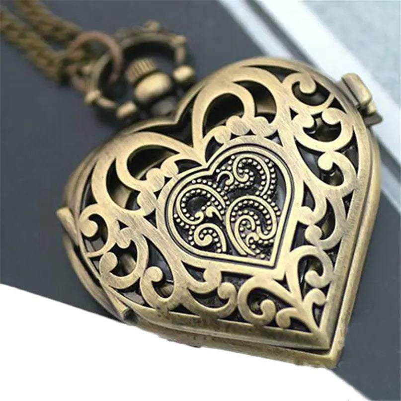 Heart Elegance Timepiece Necklace