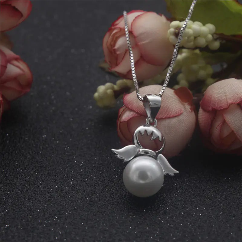 Cherub Pearl Silver Choker - S925