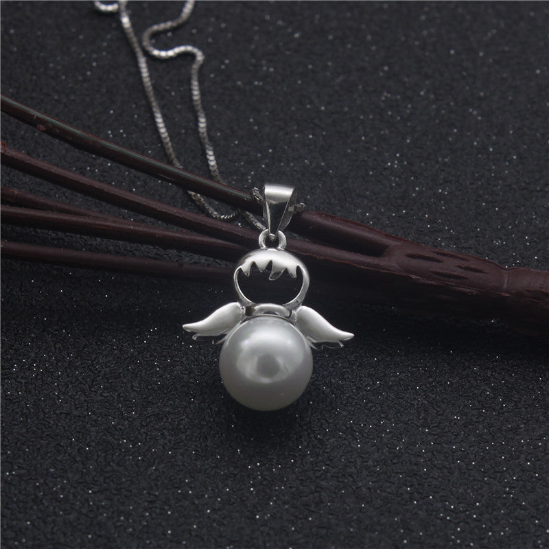 Cherub Pearl Silver Choker - S925