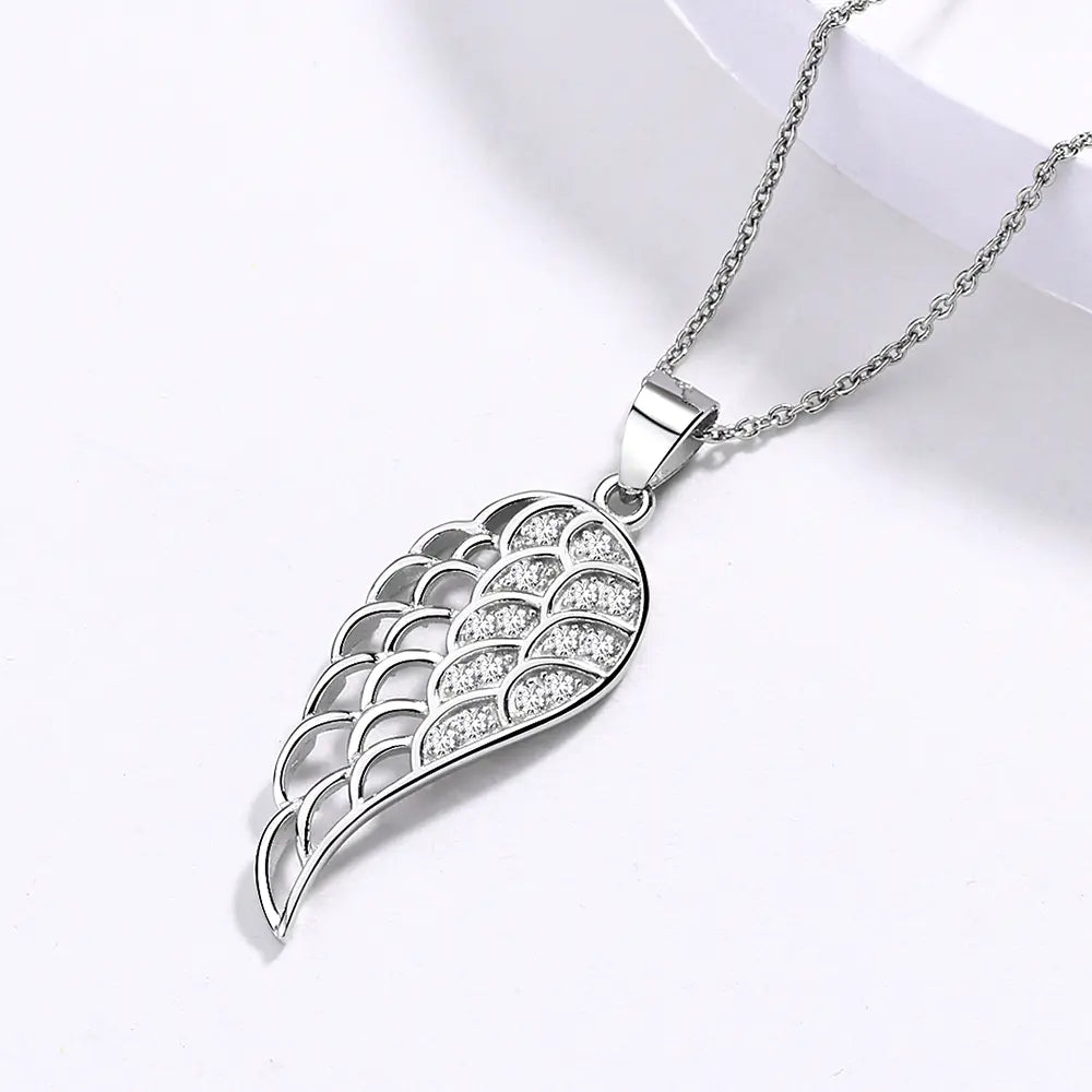Sterling Silver Angelic Wings Necklace