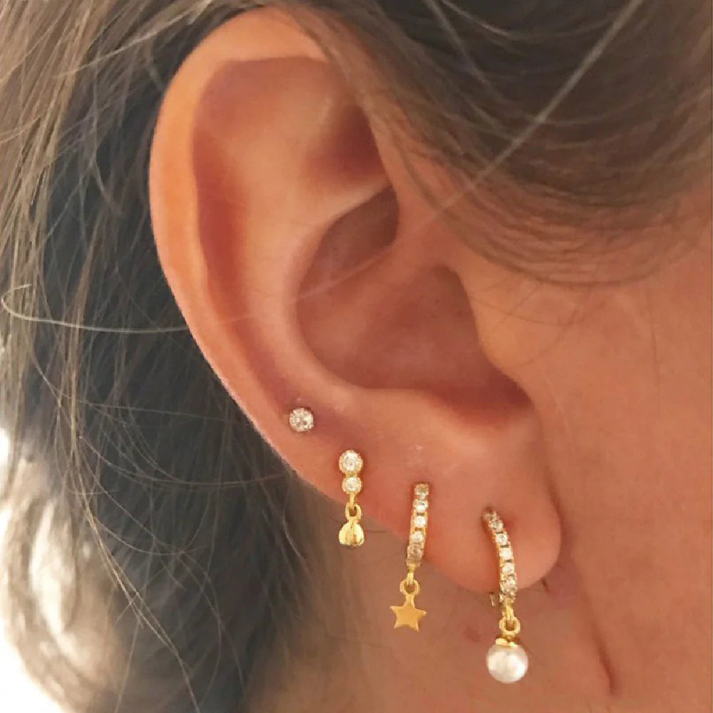 Sterling Pearl Dangle Earrings