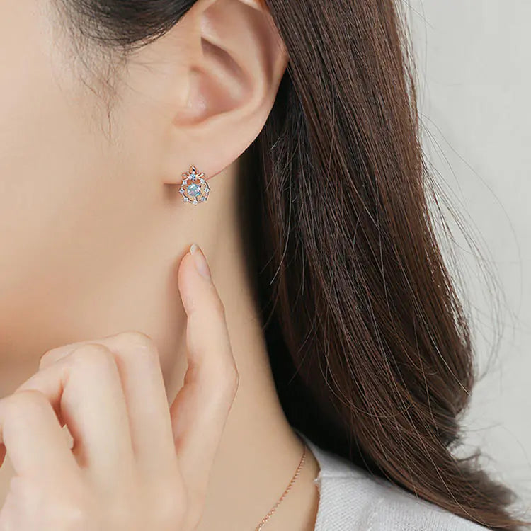 Enchanted Winter 925 Silver Snowflake Earrings