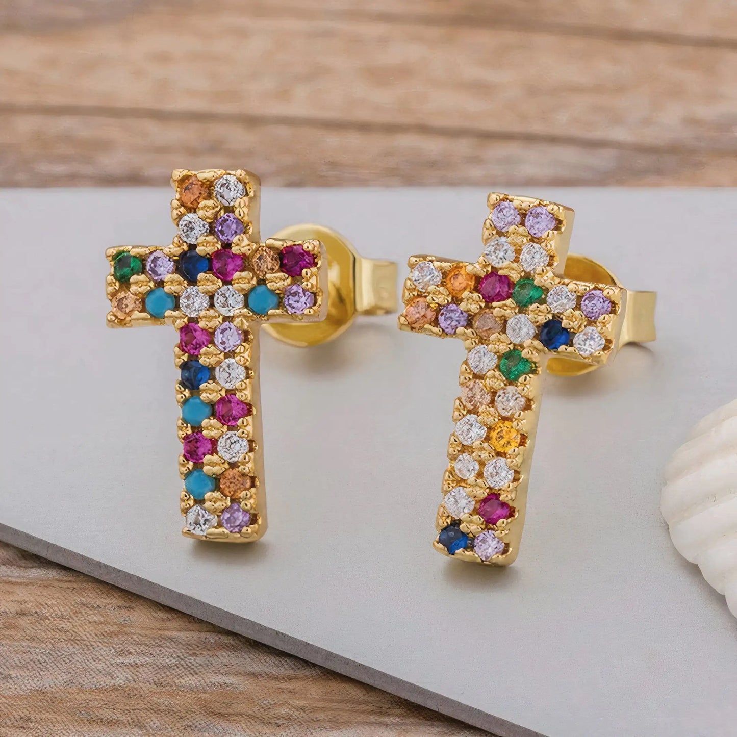 Miracle Cross Studs