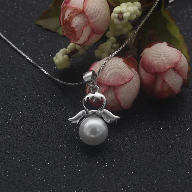 Cherub Pearl Silver Choker - S925