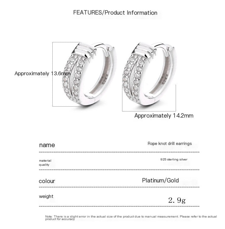 Sterling Knot Diamond Earrings - Chic Design