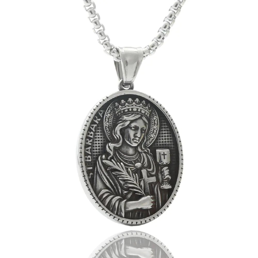 Titanium Punk Portrait Chain Necklace