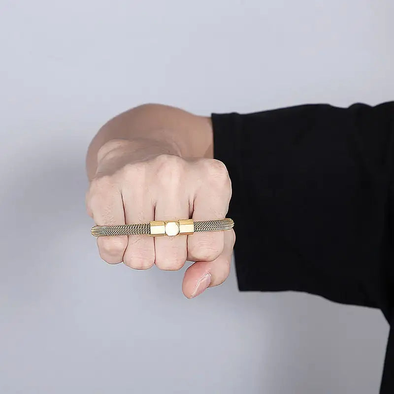 Men's Urban Chic Titanium Cable Bracelet