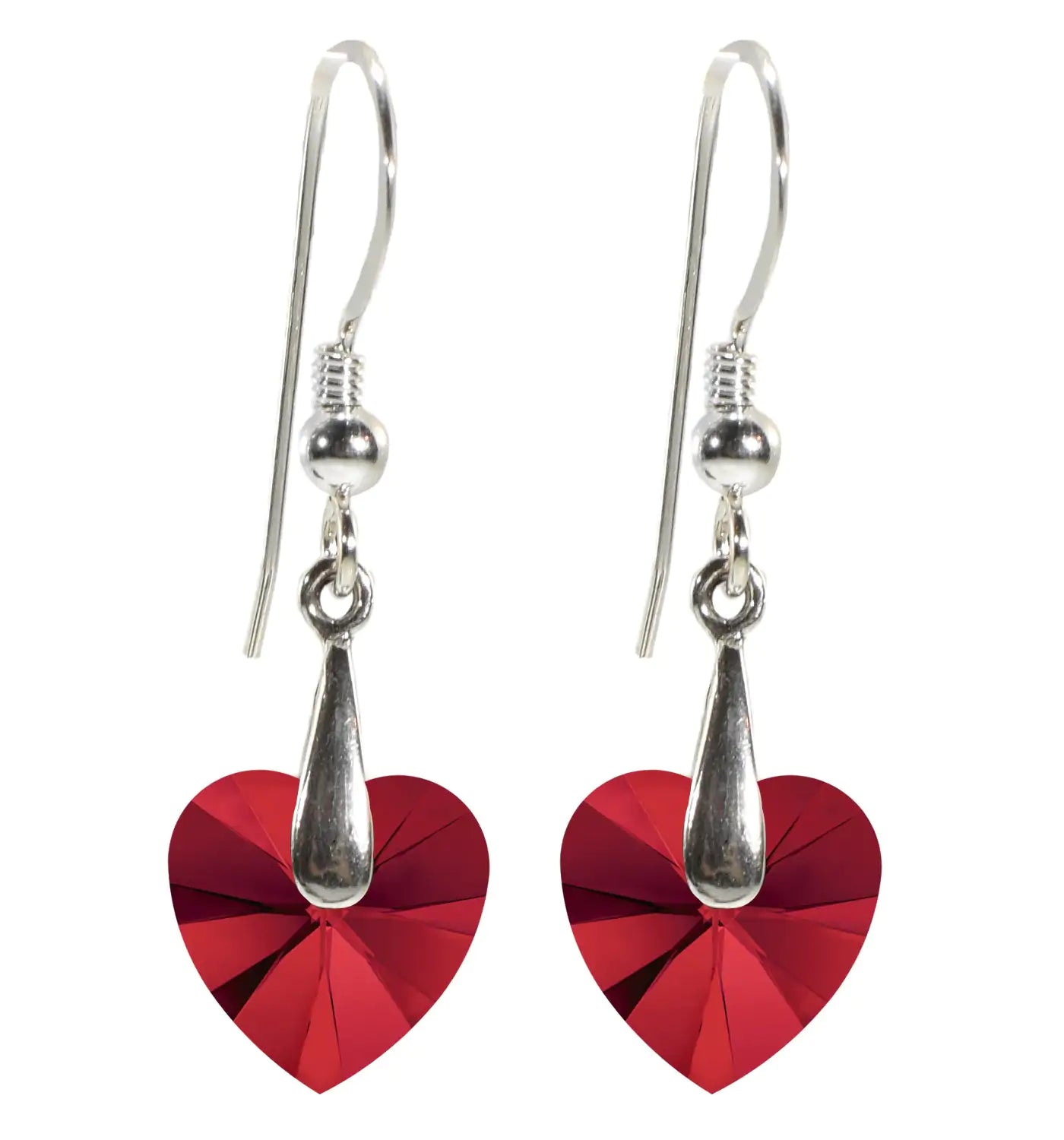Swarovski Silver Heart Earrings