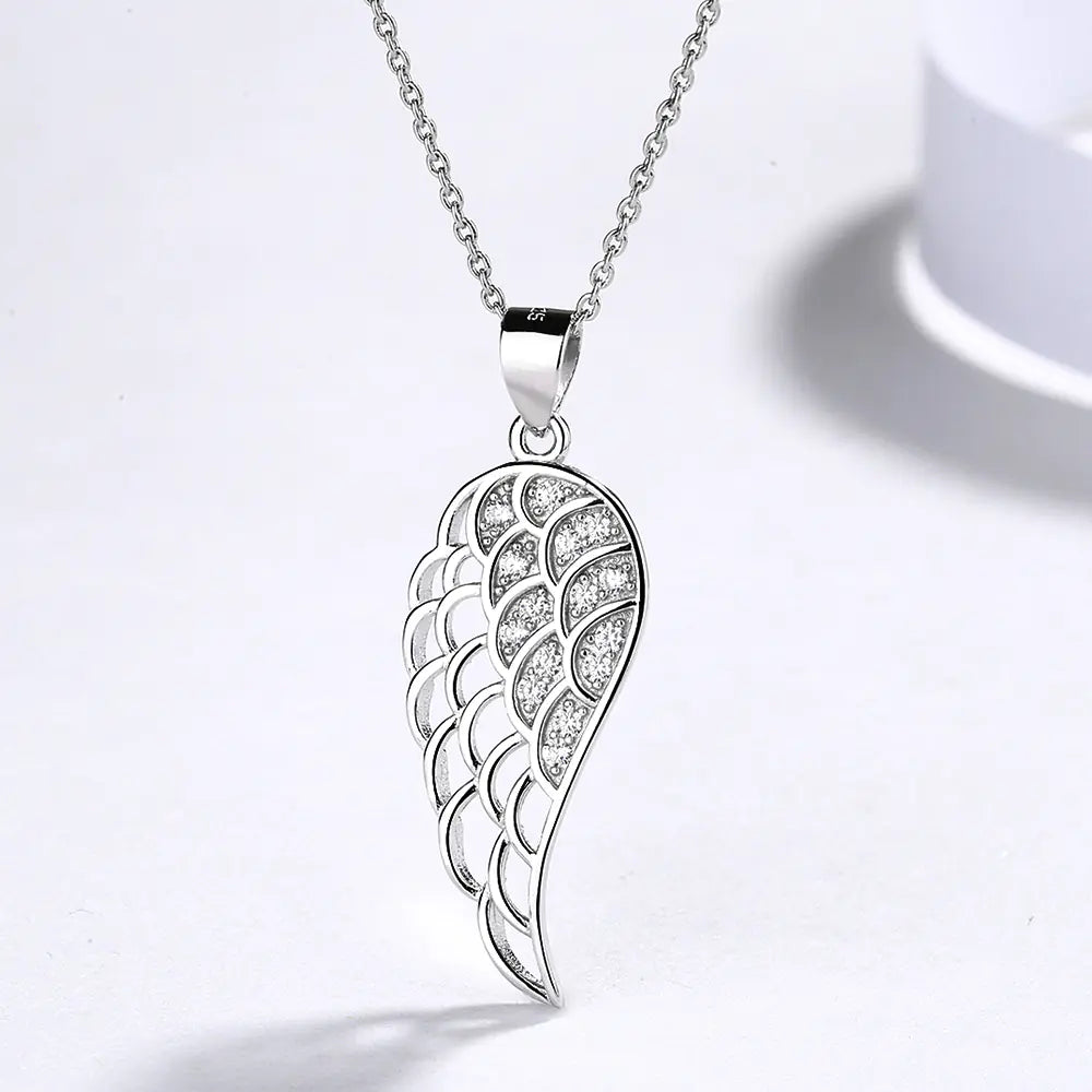 Sterling Silver Angelic Wings Necklace