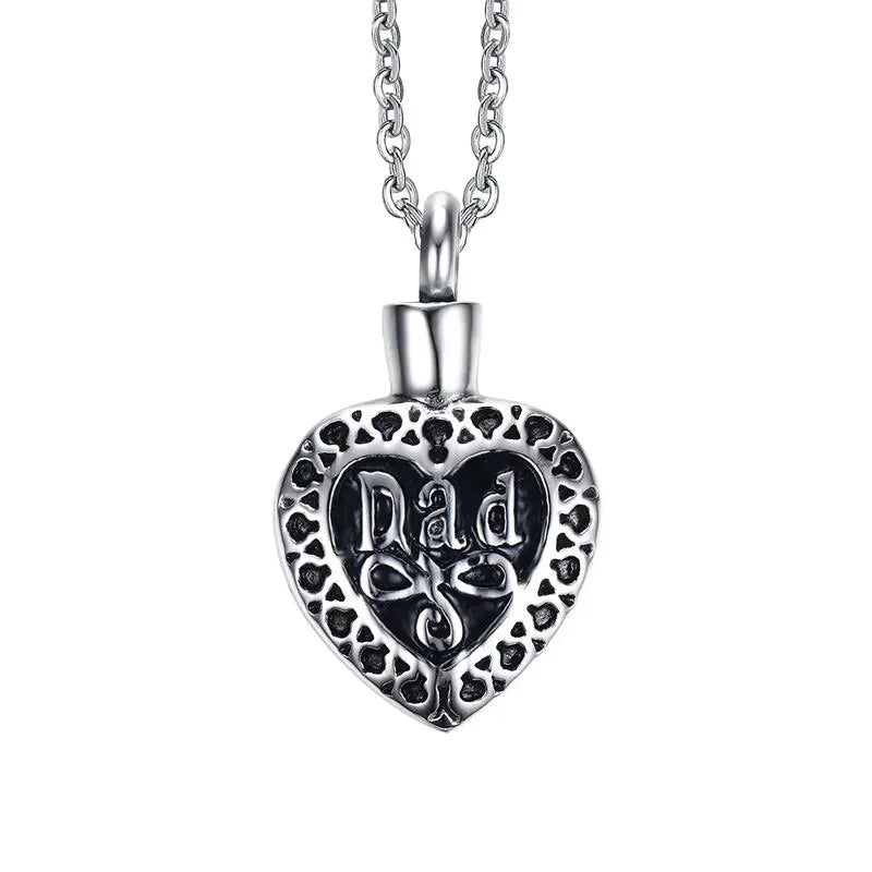 Heartfelt DAD Memorial Ashes Necklace