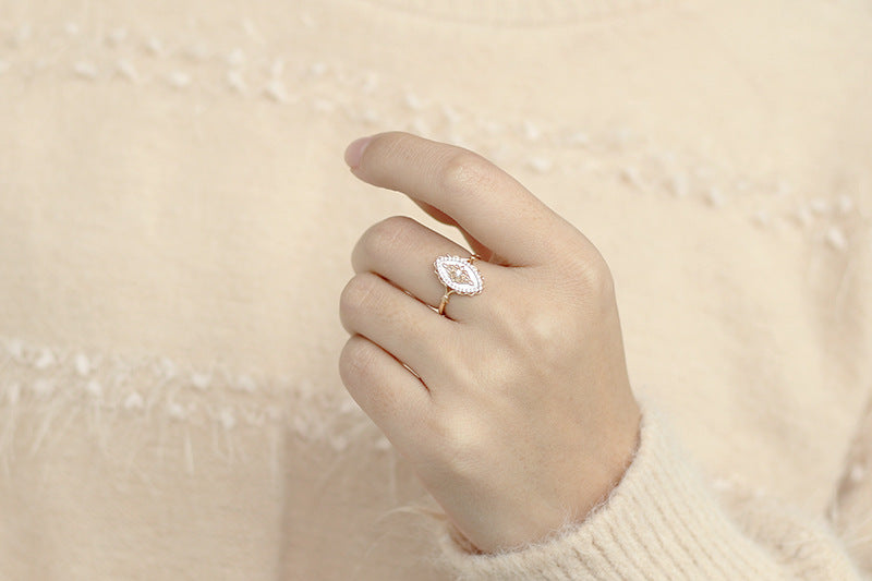 925 Silver Shell Zircon Women’s Ring