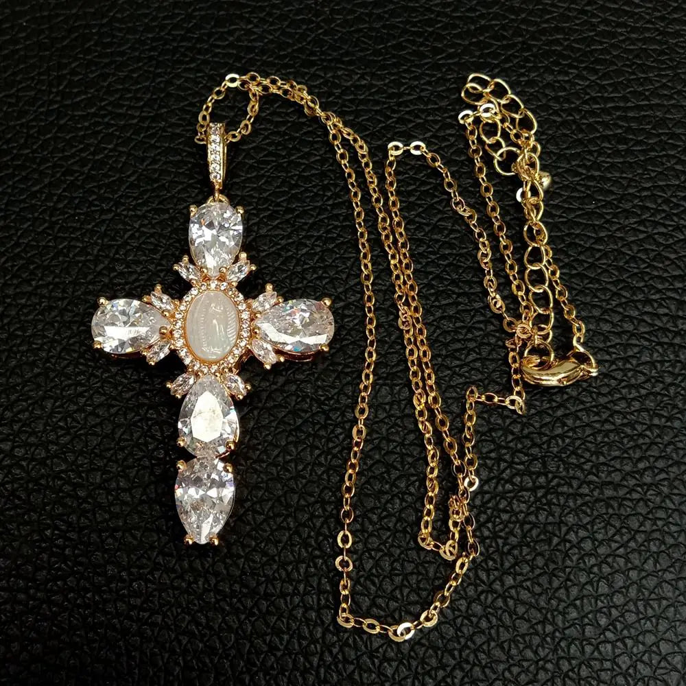 Devotional Mary Cross Pendant