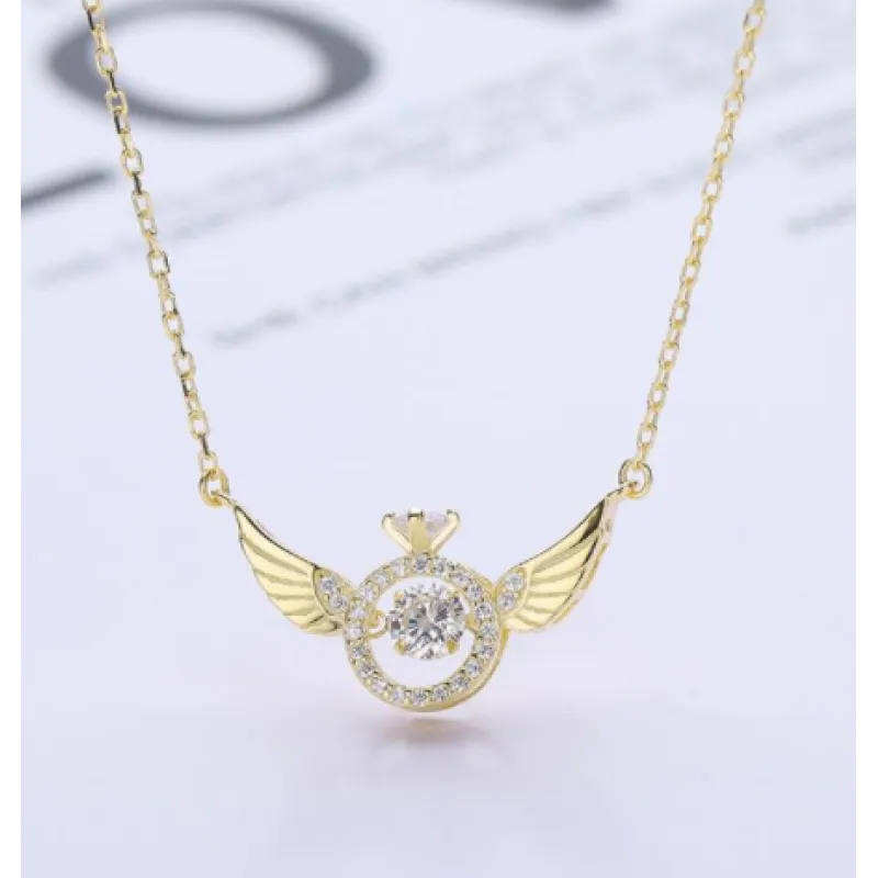 Ethereal Grace Angel Wings Necklace