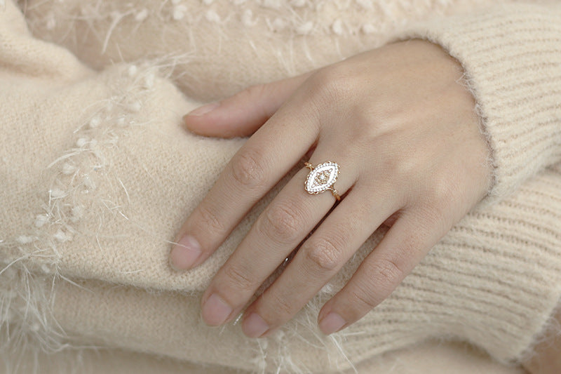 925 Silver Shell Zircon Women’s Ring