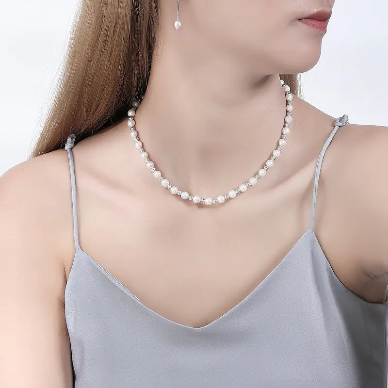 S925 Silver Baroque Pearl Elegance Necklace