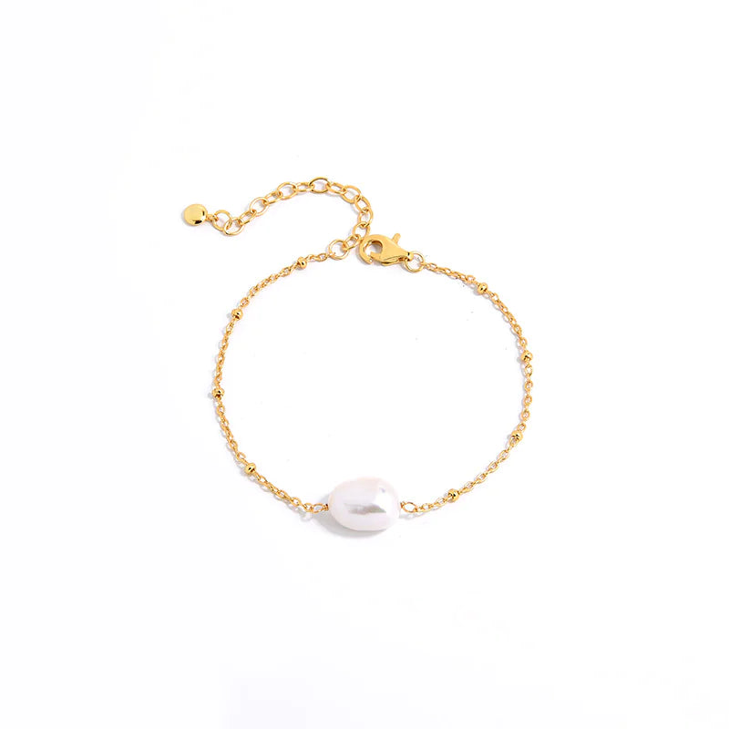 Adjustable Chic Baroque Pearl Bracelet