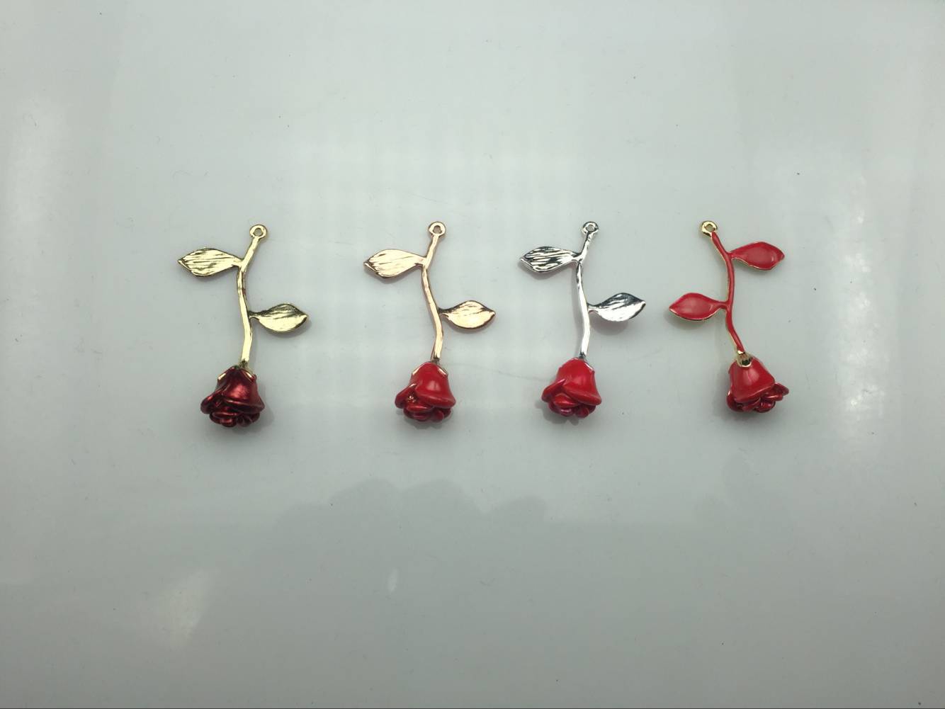 Gold Rose Love Pendant Necklace