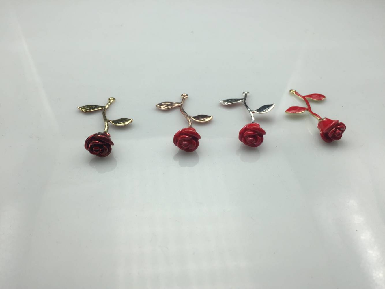 Gold Rose Love Pendant Necklace