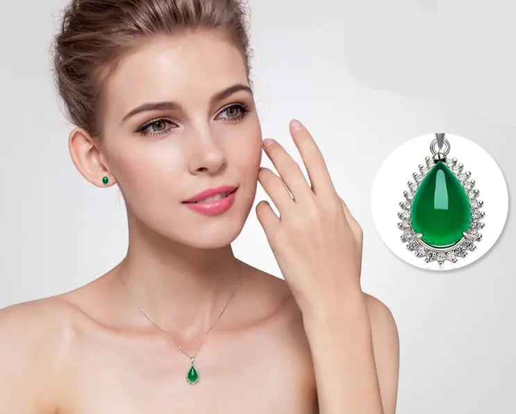 Vintage Agate Sterling Necklace