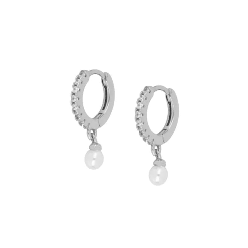 Sterling Pearl Dangle Earrings
