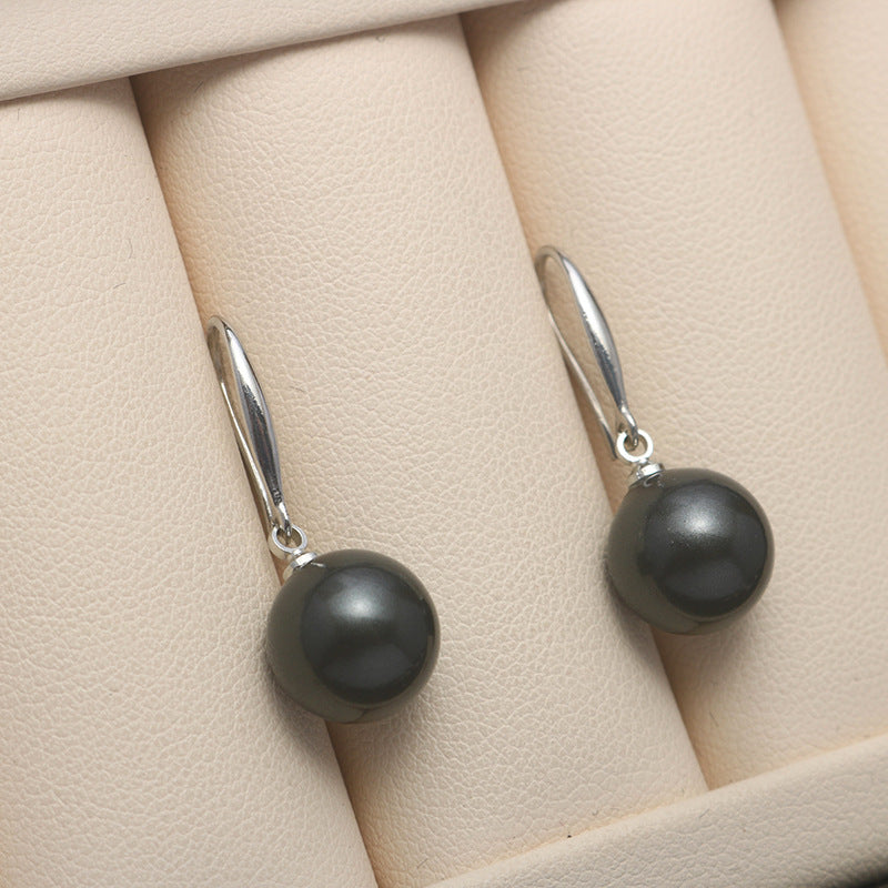Elegant 925 Silver 10mm Pearl Earrings