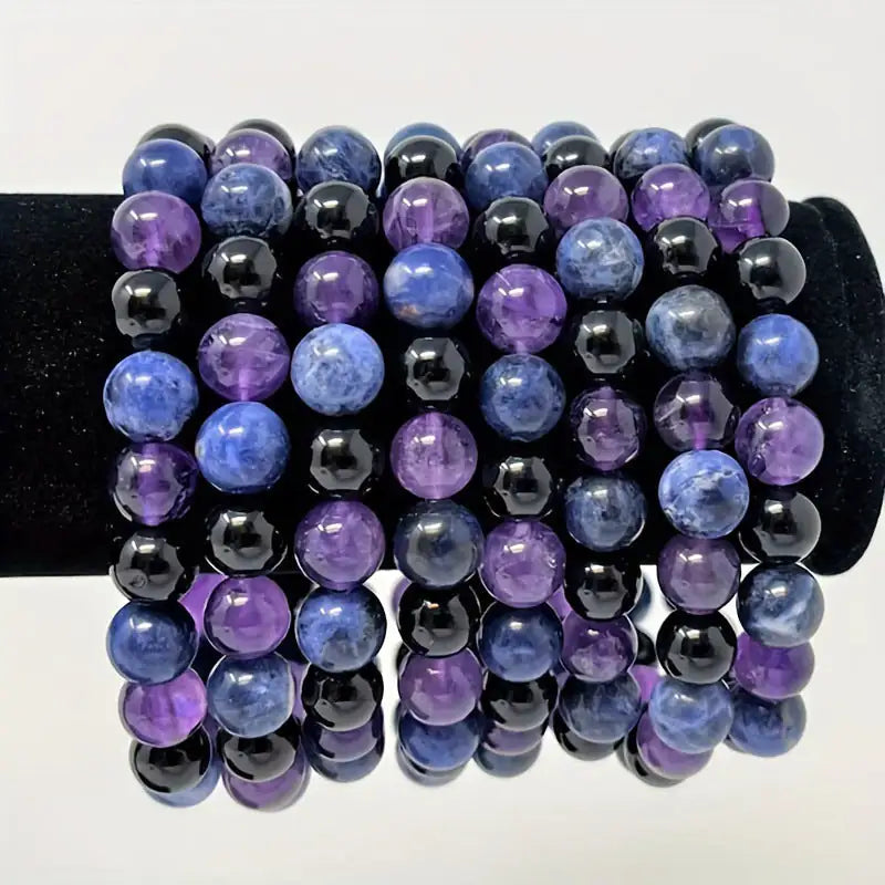Natural Purple Beaded Healing Bracelet