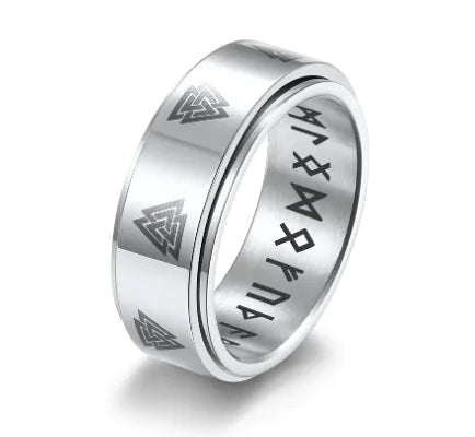 Stainless Steel Triangle Spin Ring