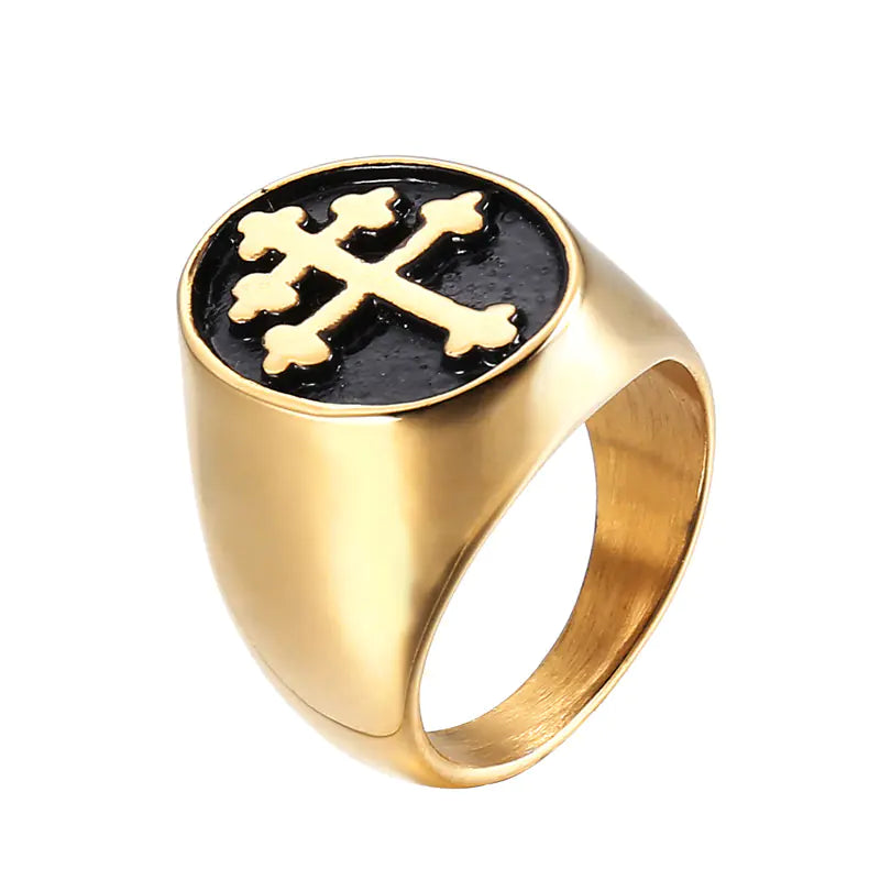 Chic Stainless Steel Cross Ring