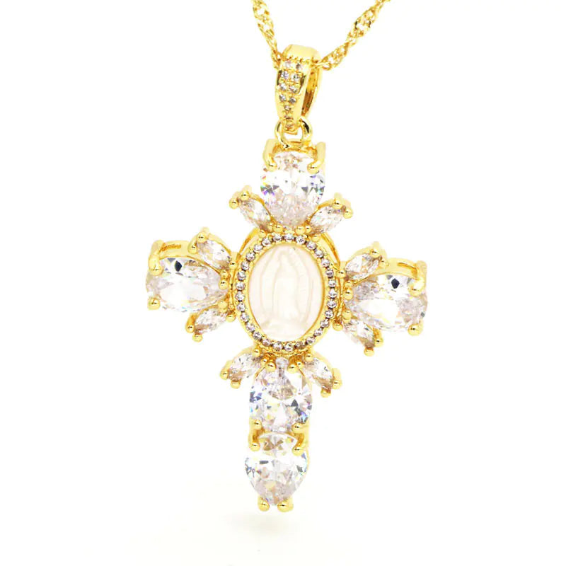 Devotional Mary Cross Pendant