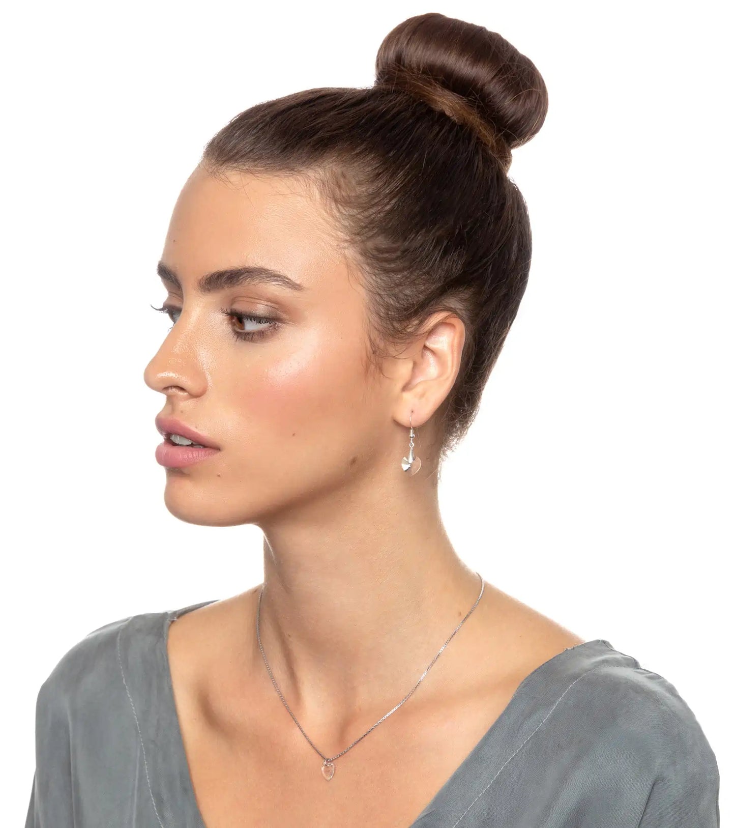 Swarovski Silver Heart Earrings