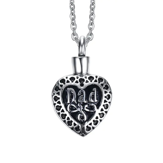 Heartfelt DAD Memorial Ashes Necklace