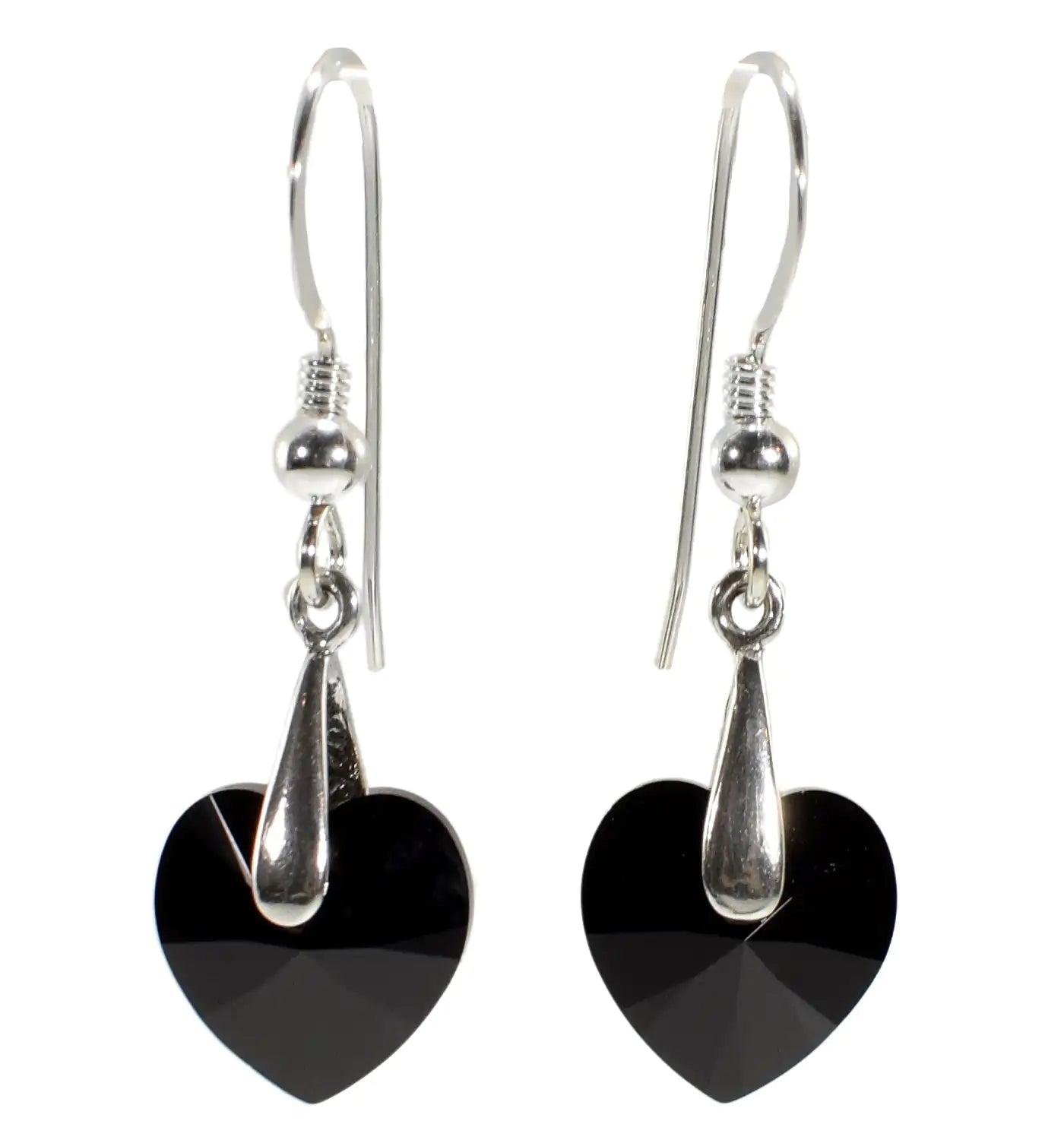 Swarovski Silver Heart Earrings