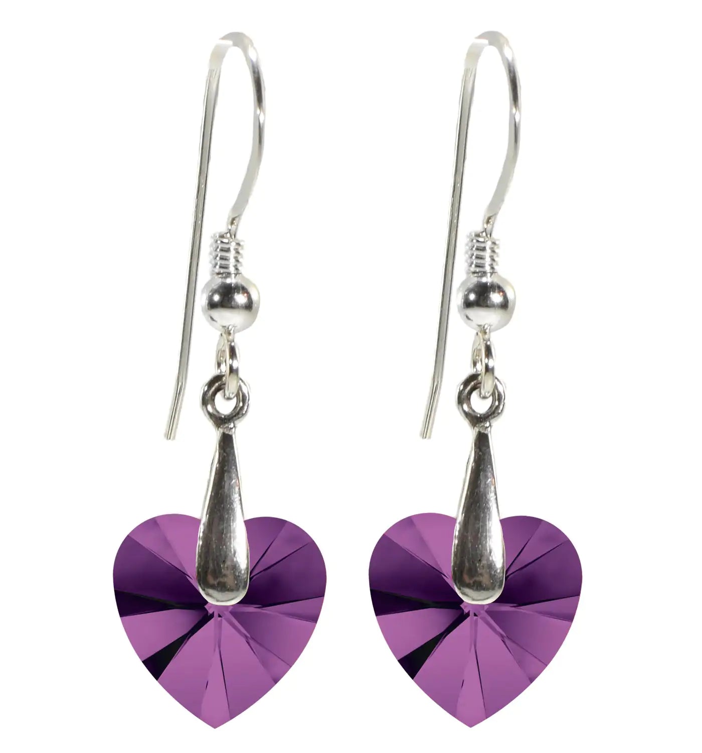 Swarovski Silver Heart Earrings