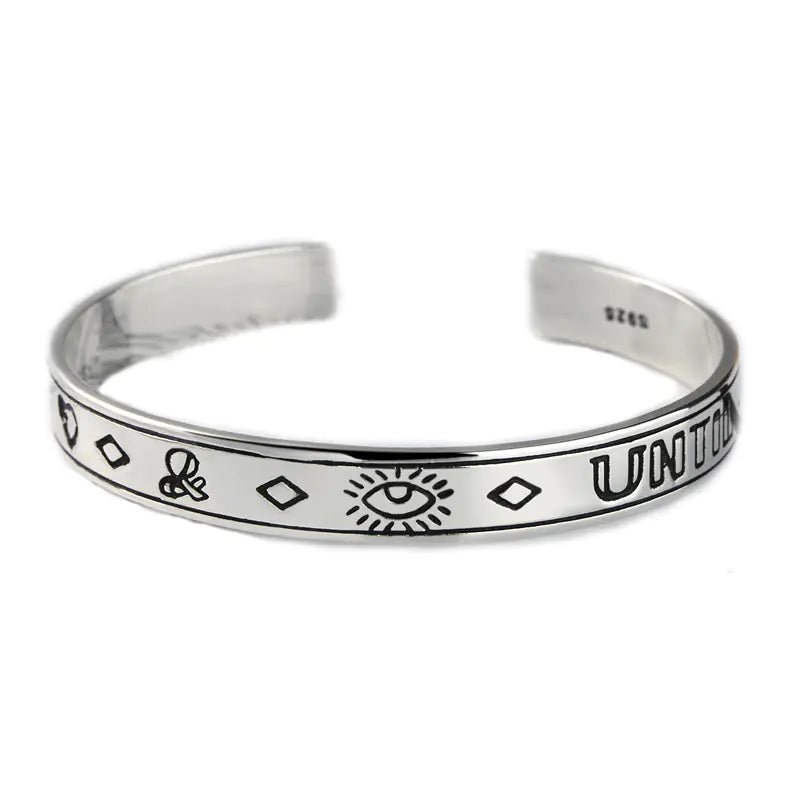 S925 Sterling Silver Eye Love Charm Bracelet