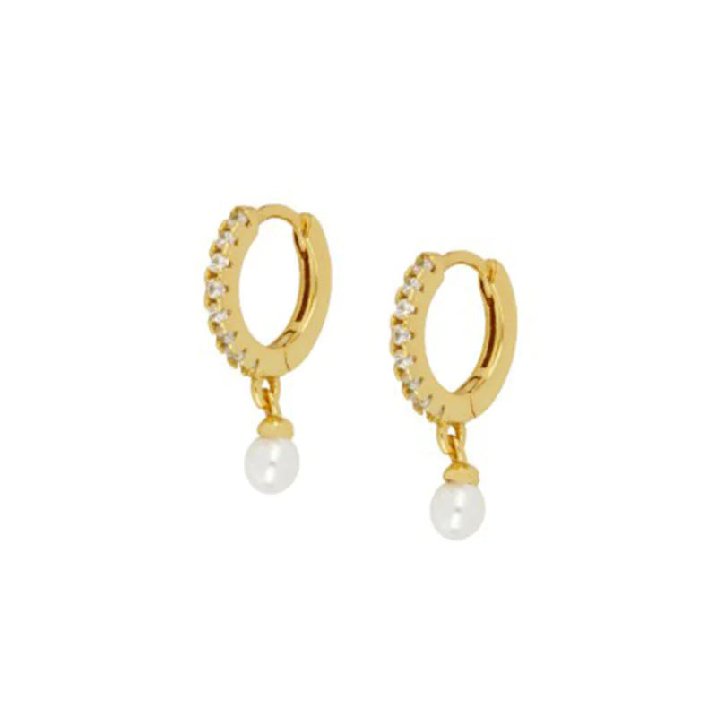 Sterling Pearl Dangle Earrings