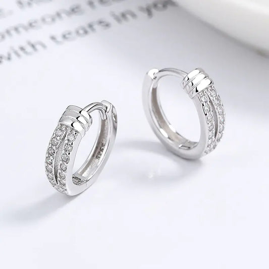 Sterling Knot Diamond Earrings - Chic Design