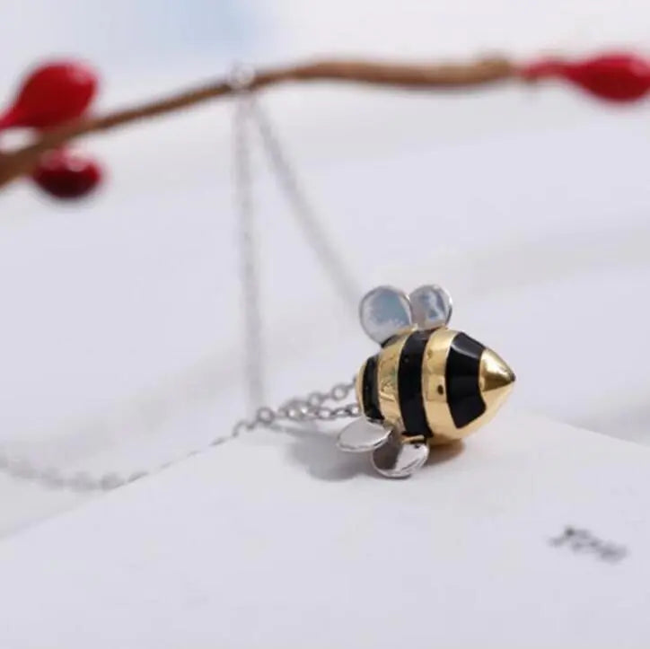 Sterling Silver Bee Charm Necklace