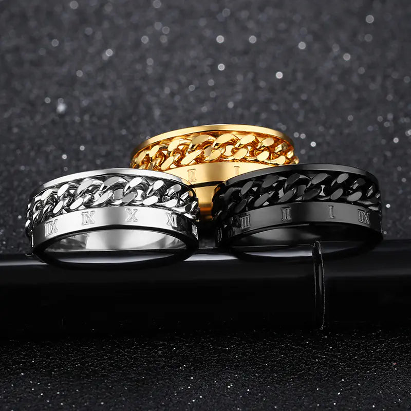 Rotatable Numeric Elegance Ring