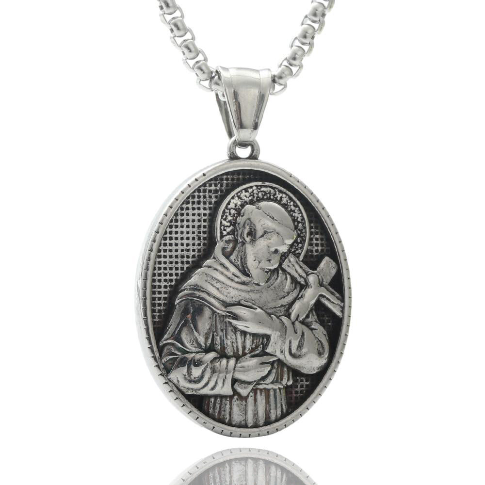 Titanium Punk Portrait Chain Necklace