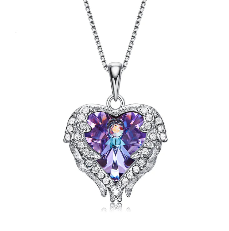 Elegant Heart Crystal Pendant Necklace