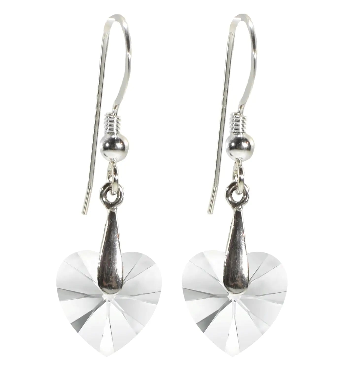 Swarovski Silver Heart Earrings