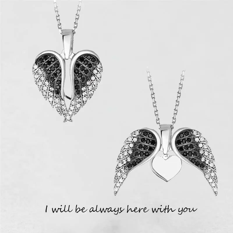 Chic Angel Wings Heart Necklace