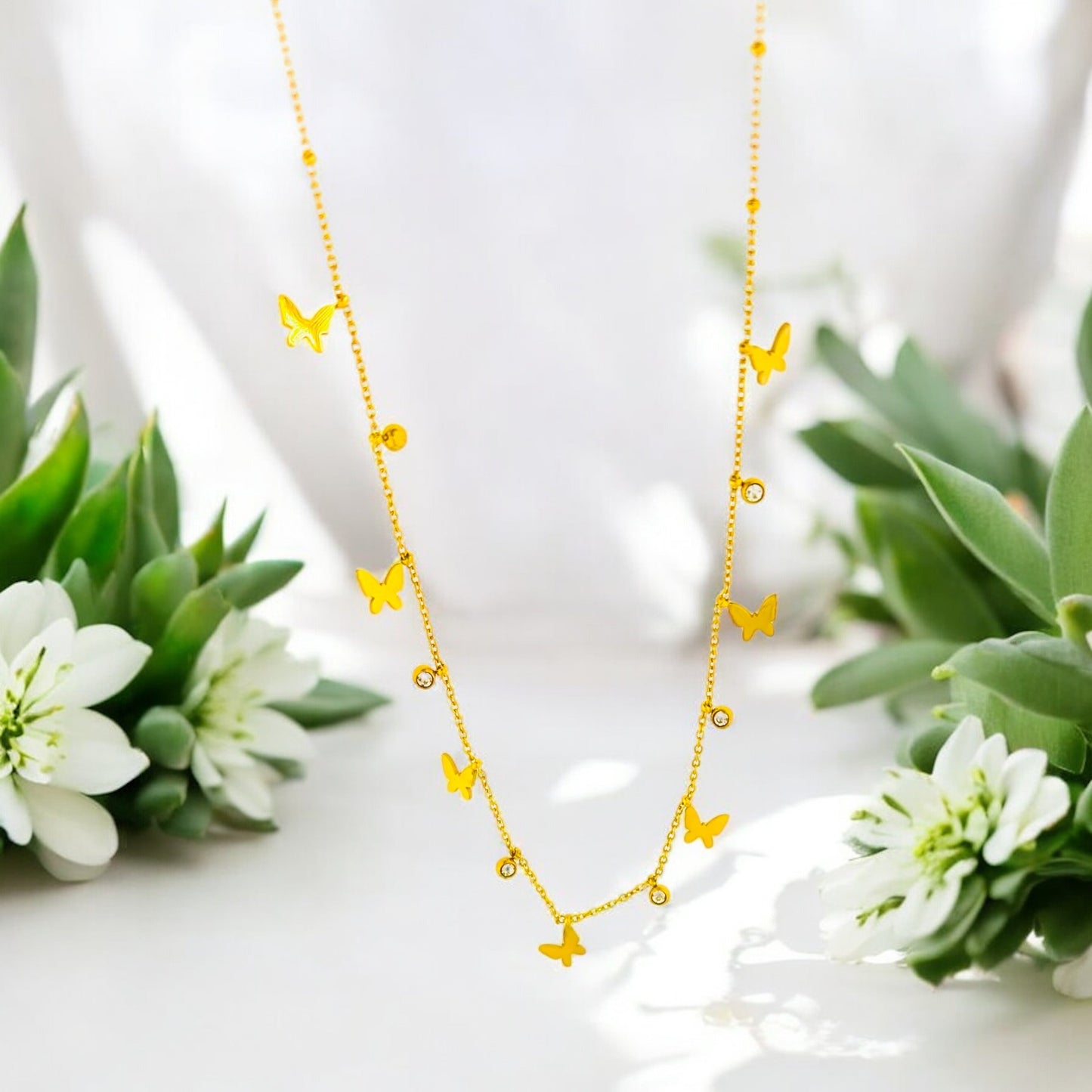 Dainty Butterfly - 18K Gold Plated, Waterproof Necklace